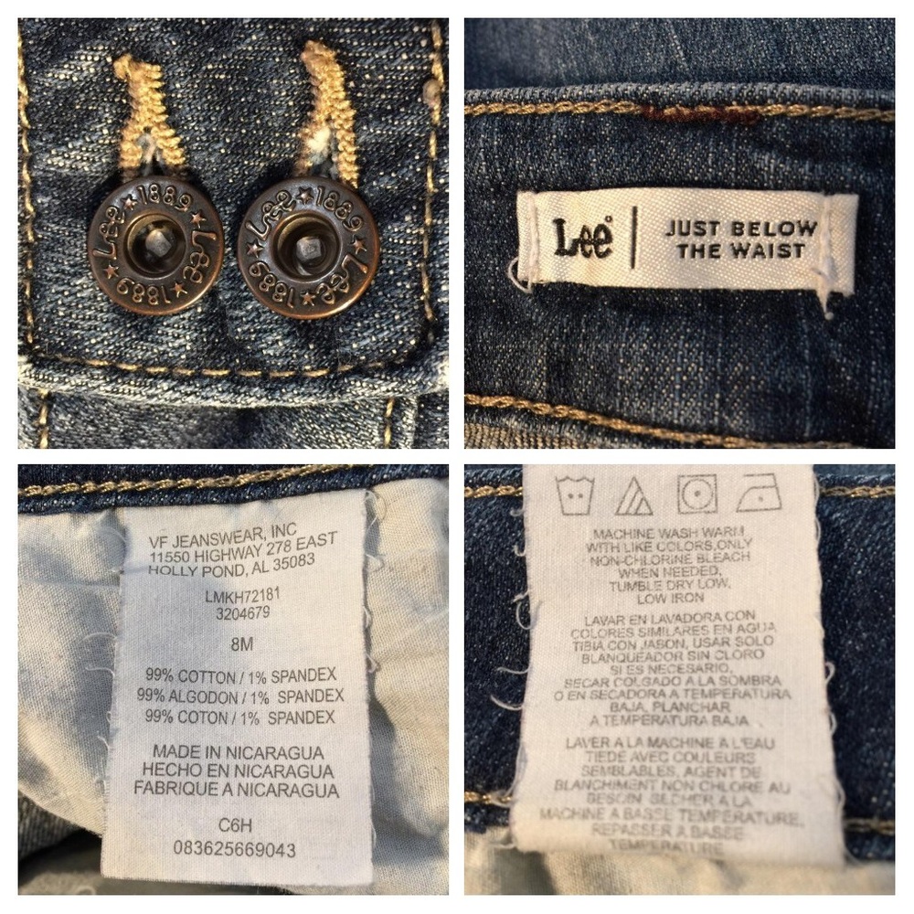 ▫️Lee Just Below The Waist Denim Capris Size 8M - Picture 7 of 7
